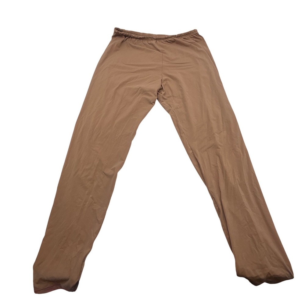 SKIMS Fits Everybody Leggings Tan Brown Size 2X High Rise Stretchy Lounge Pants
